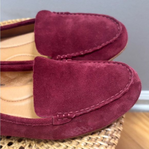 Born Burgundy Suede Loafers •Slip-on•8.5•preppy•casual•quiet luxury•scandi style - Picture 13 of 16